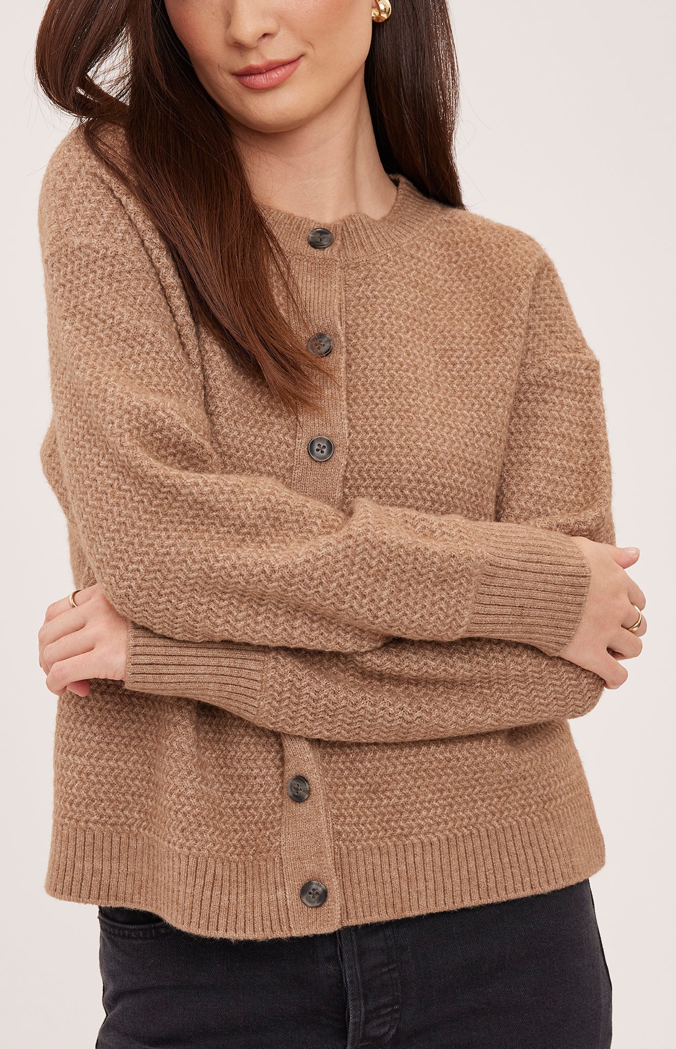 GENTLE FAWN DIXIE CARDIGAN - HEATHER LATTE