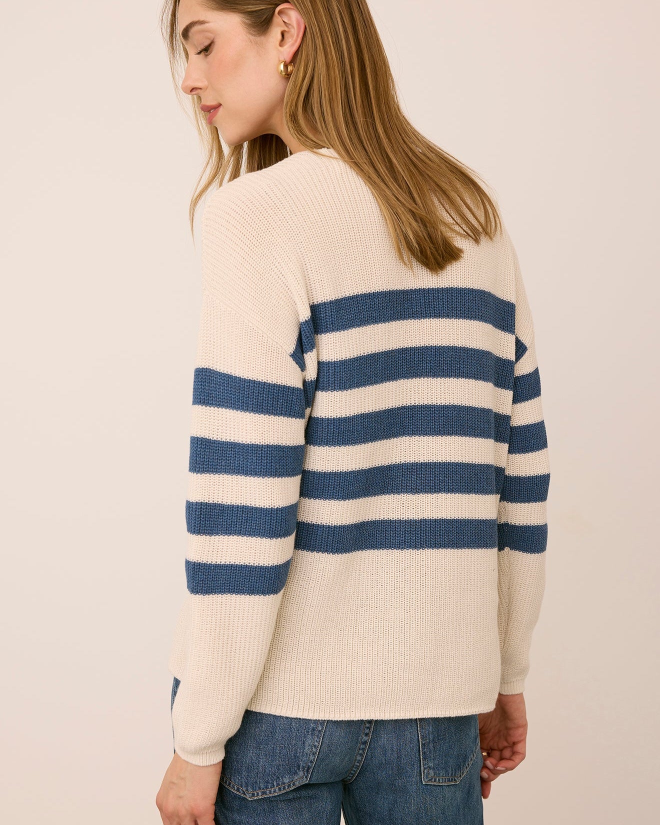 GENTLE FAWN TUCKER PULLOVER - NAVY STRIPE