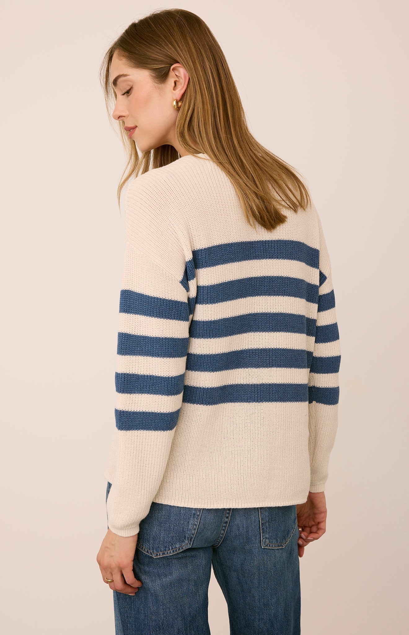 GENTLE FAWN TUCKER PULLOVER - NAVY STRIPE