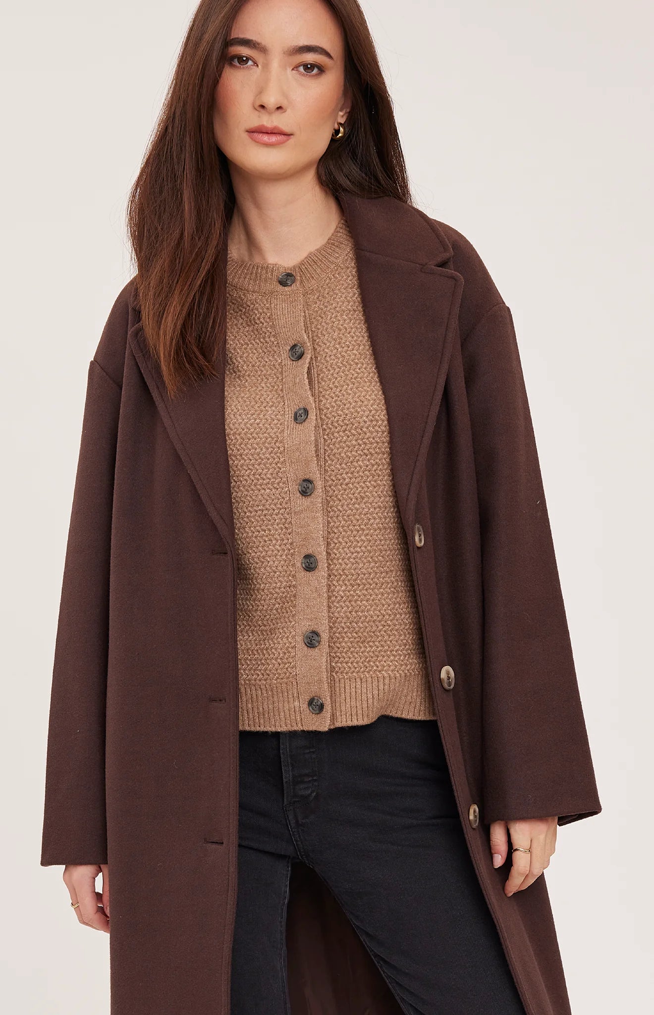 GENTLE FAWN AGATHA COAT - CHOCOLATE