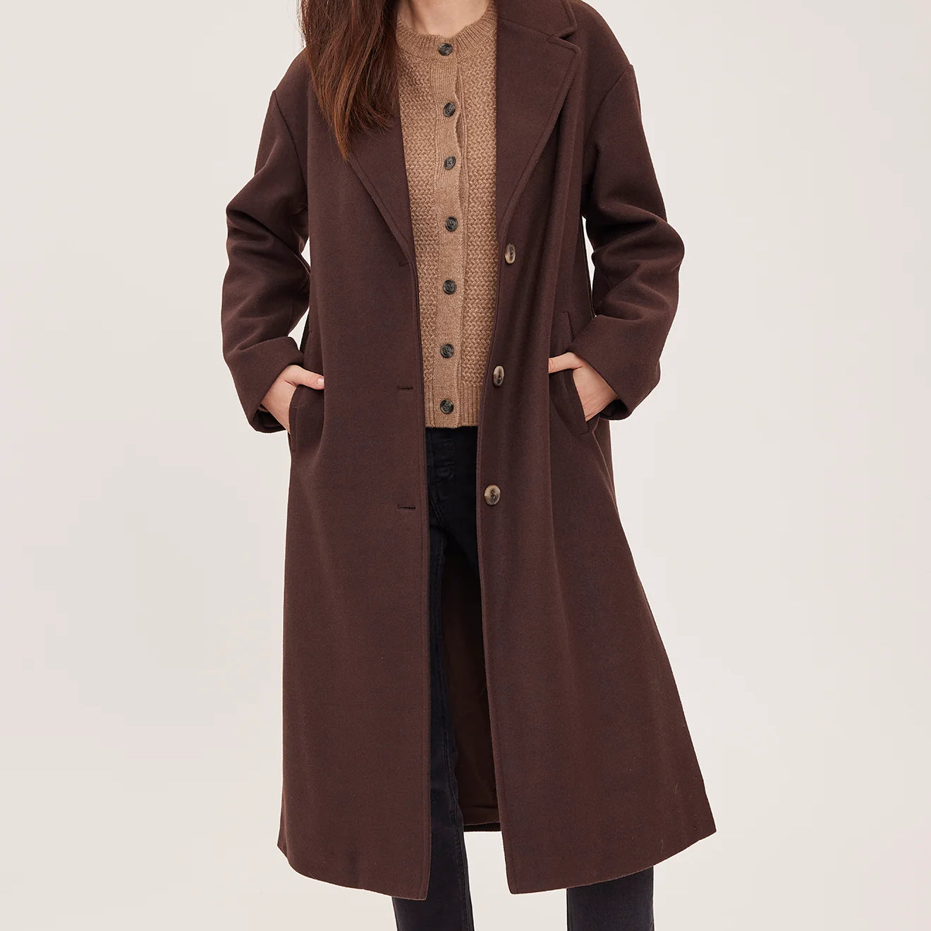 GENTLE FAWN AGATHA COAT - CHOCOLATE