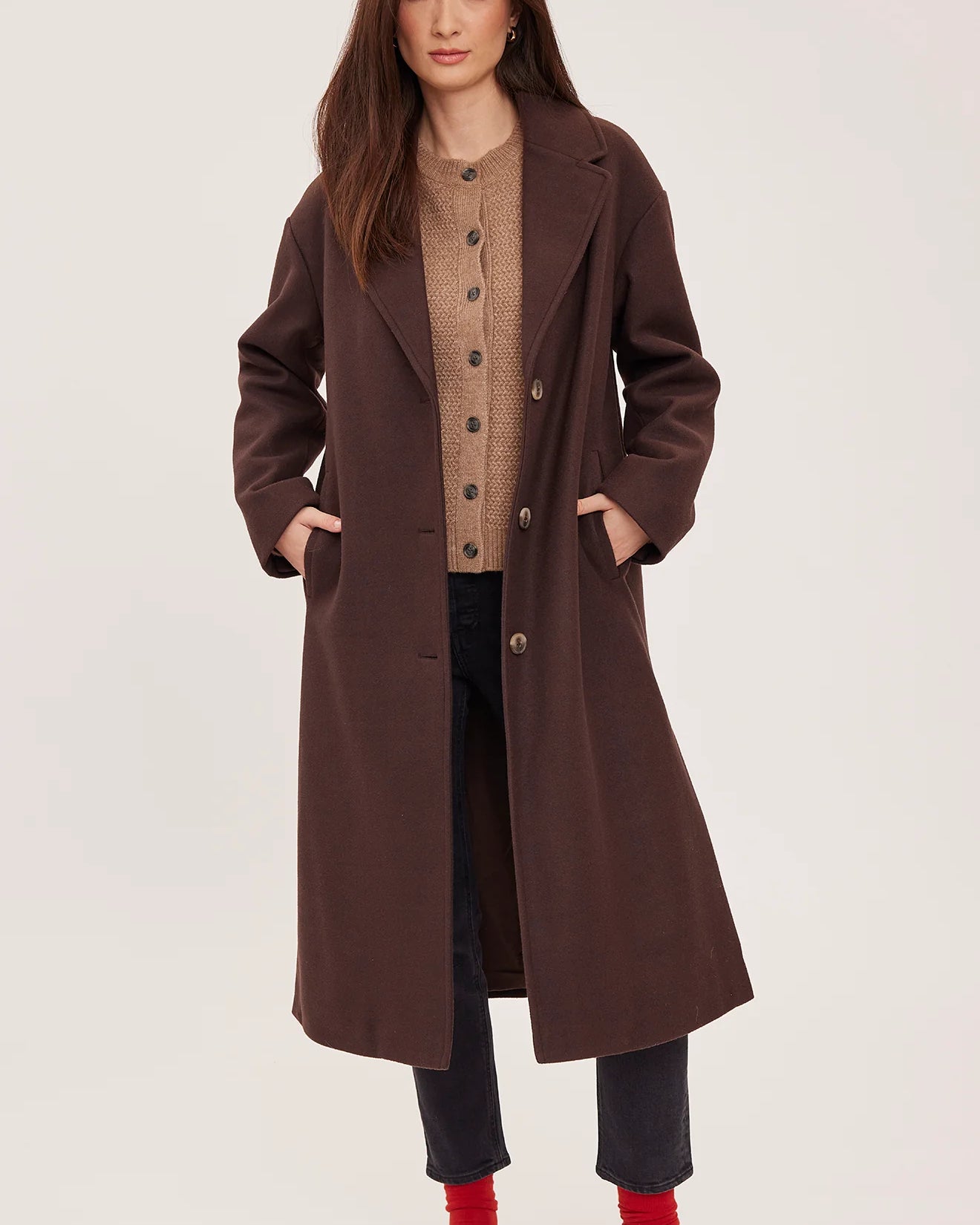 GENTLE FAWN AGATHA COAT - CHOCOLATE