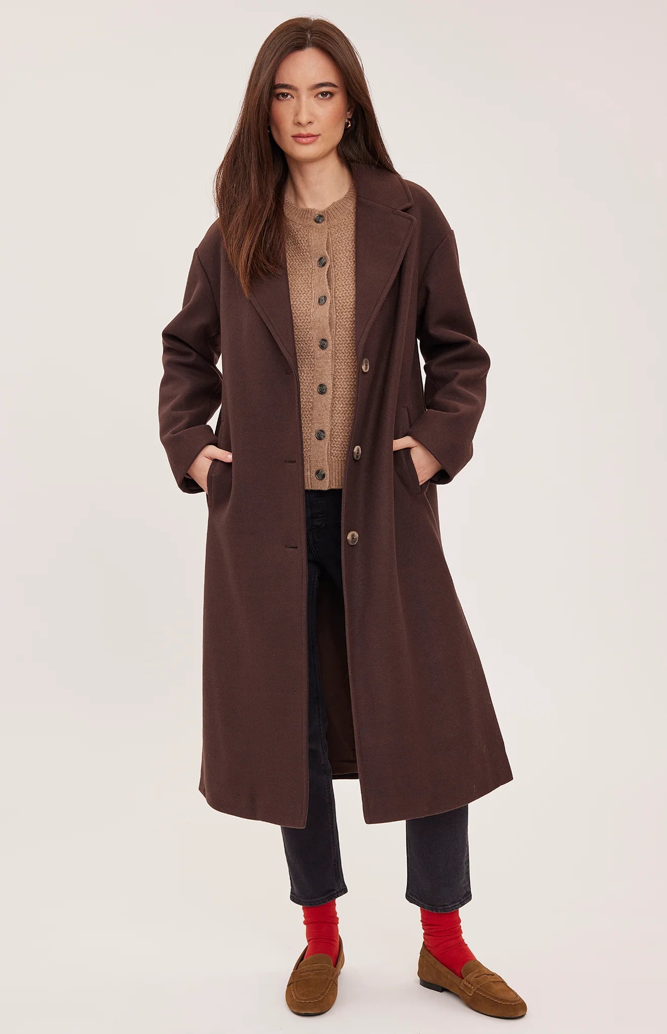 GENTLE FAWN AGATHA COAT - CHOCOLATE