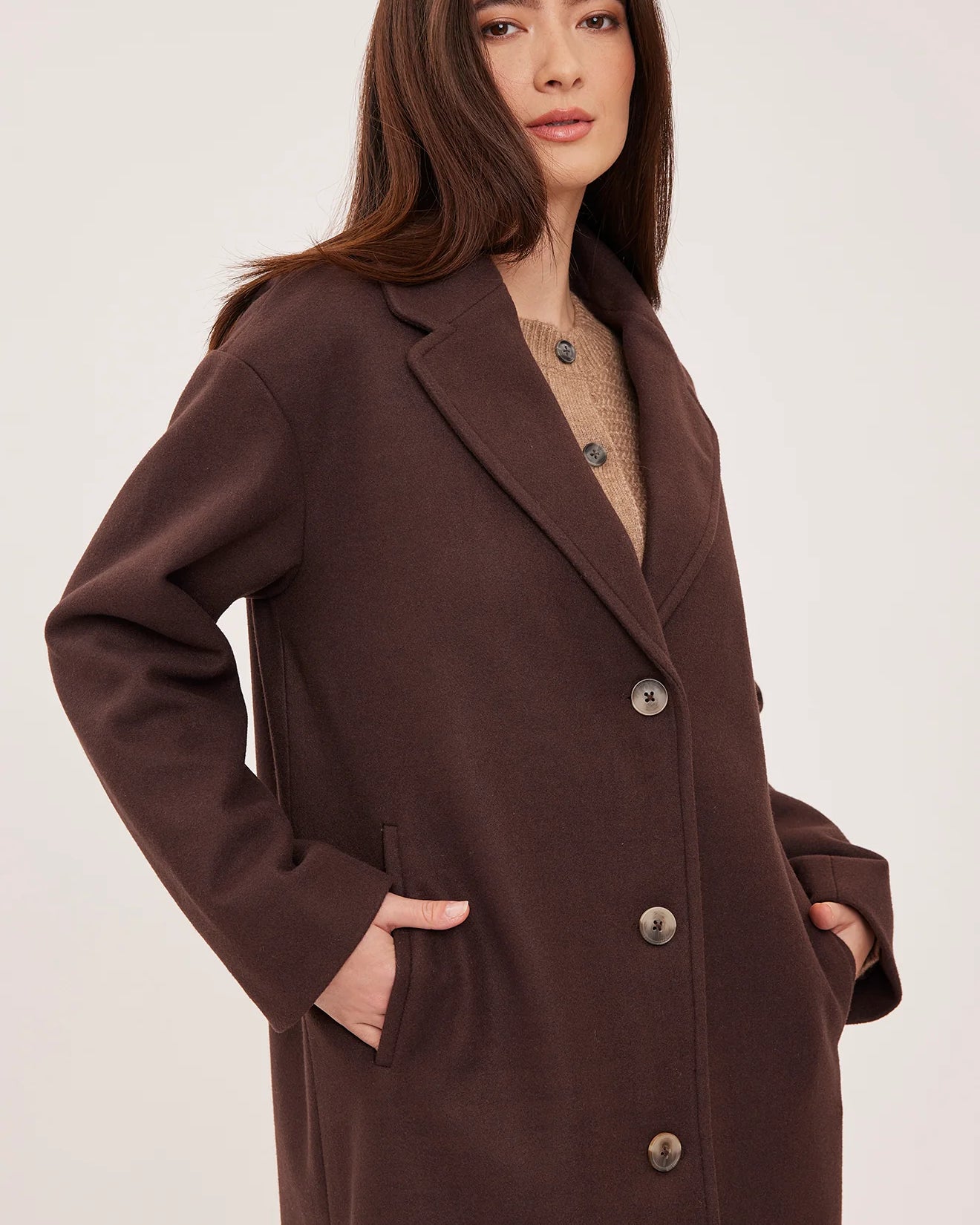 GENTLE FAWN AGATHA COAT - CHOCOLATE