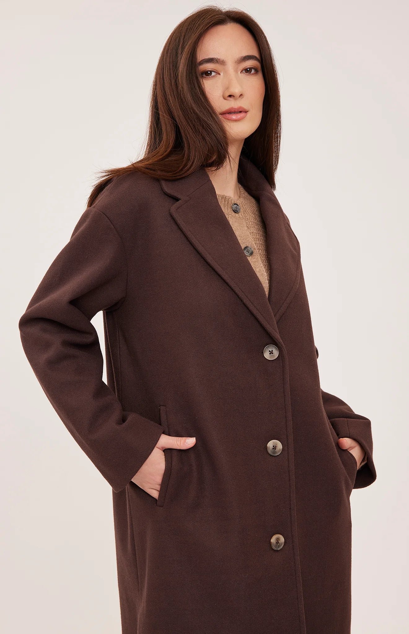 GENTLE FAWN AGATHA COAT - CHOCOLATE