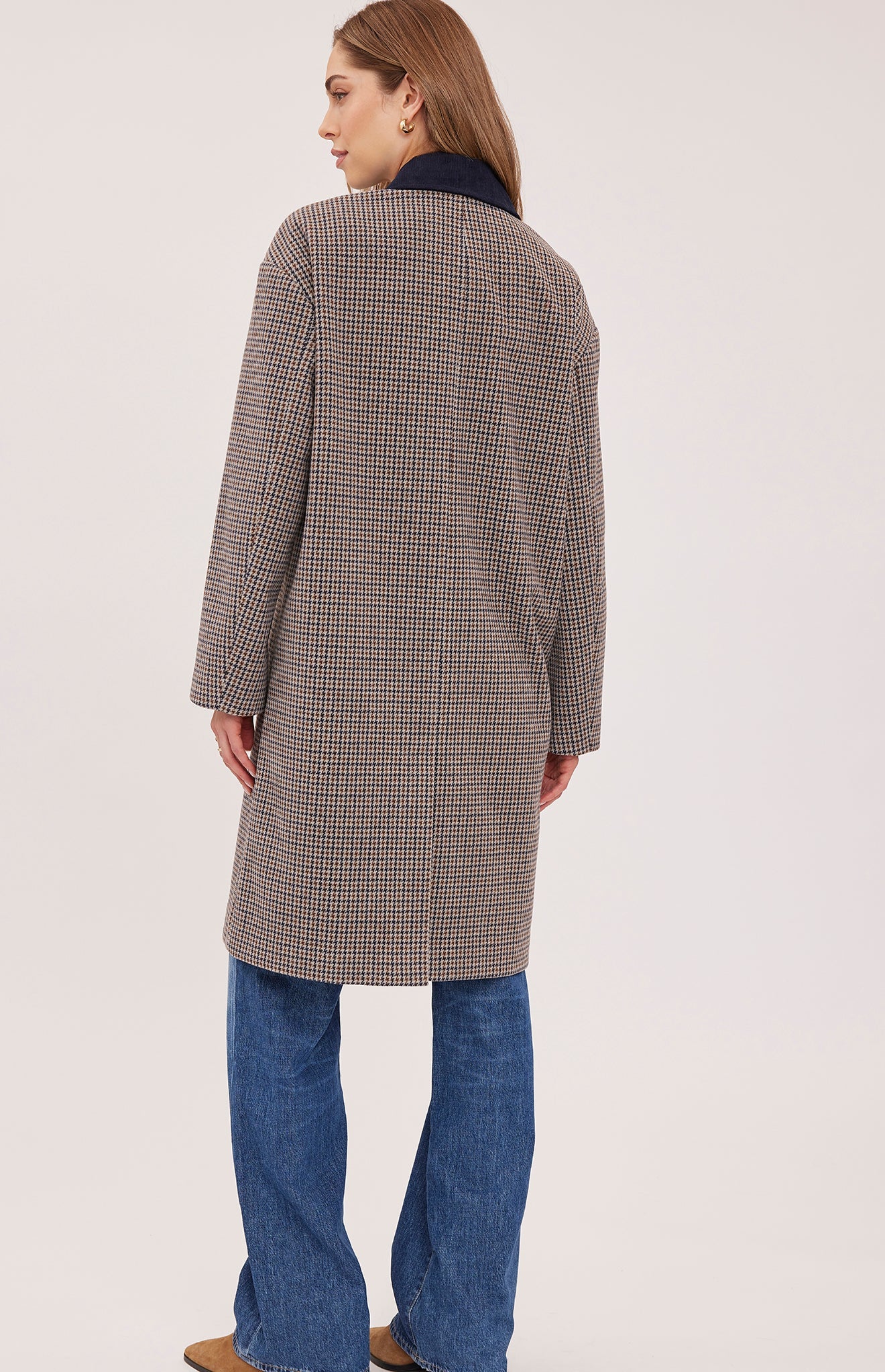GENTLE FAWN MILLIE COAT - NAVY TWEED