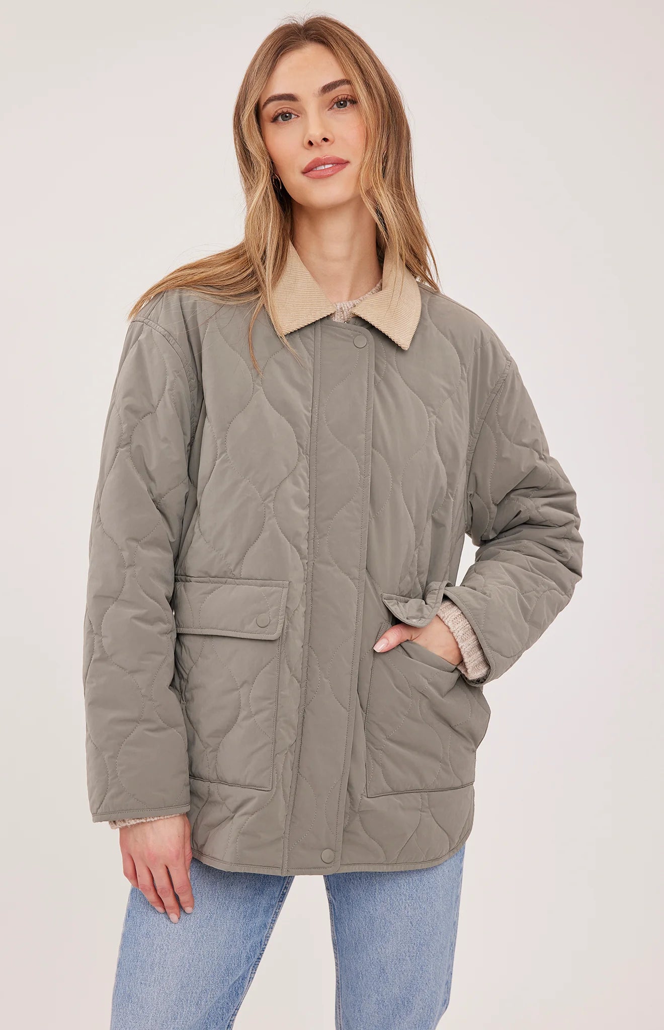 GENTLE FAWN FELIX QUILTED JACKET - MINERAL