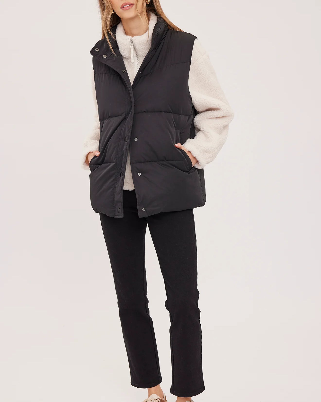 GENTLE FAWN SHILOH PUFFER VEST - BLACK