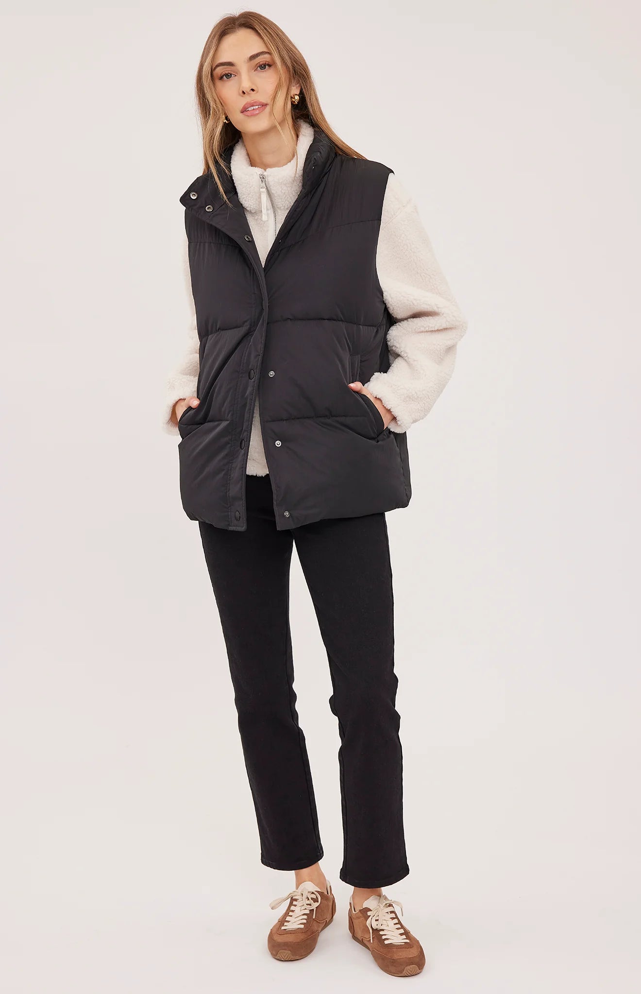 GENTLE FAWN SHILOH PUFFER VEST - BLACK
