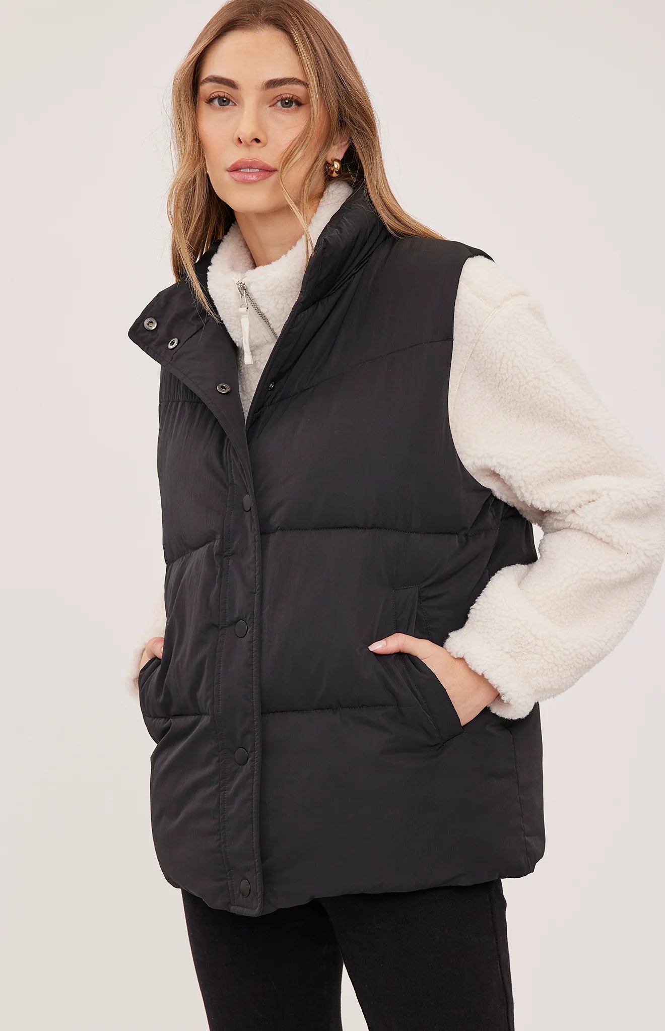 GENTLE FAWN SHILOH PUFFER VEST - BLACK