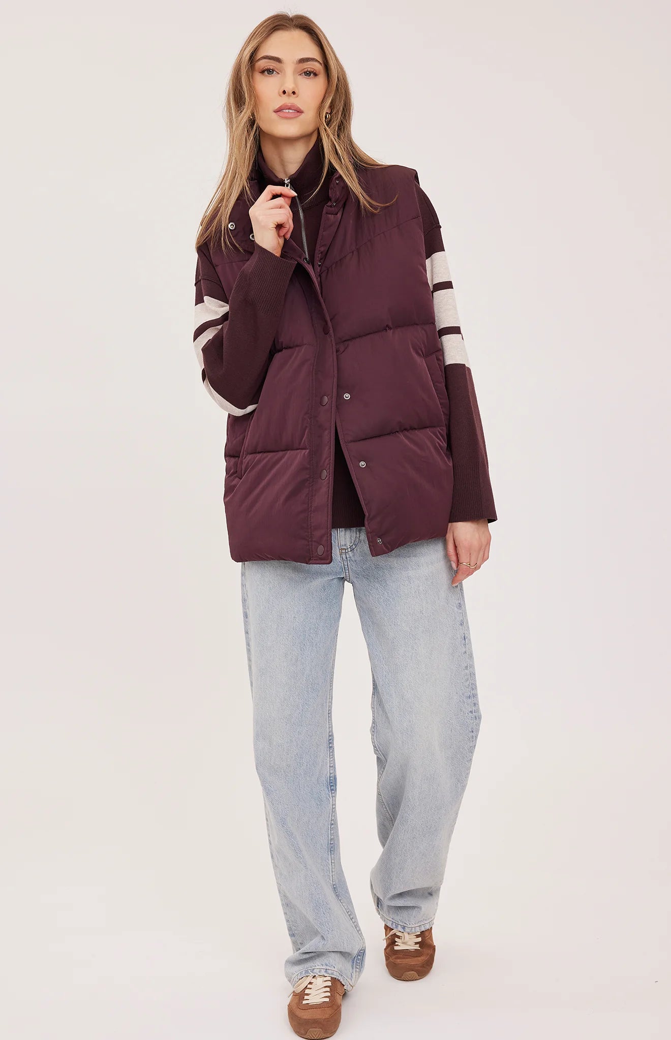 GENTLE FAWN SHILOH PUFFER VEST - FIG