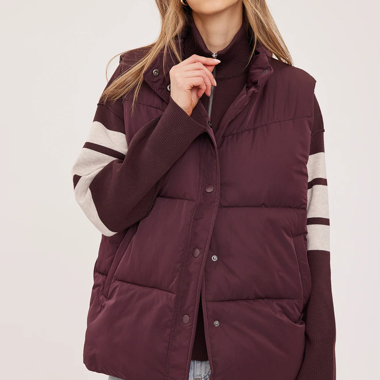 GENTLE FAWN SHILOH PUFFER VEST - FIG