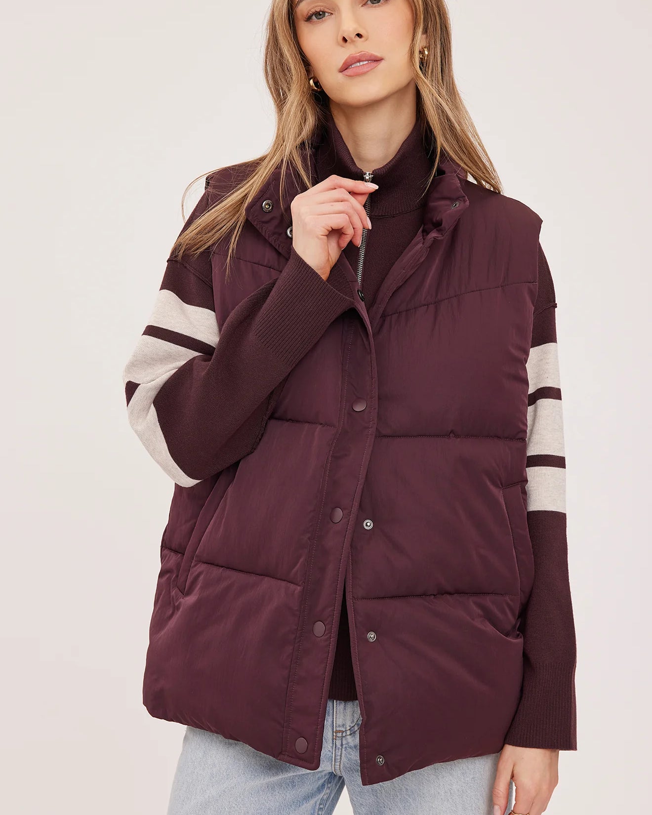 GENTLE FAWN SHILOH PUFFER VEST - FIG