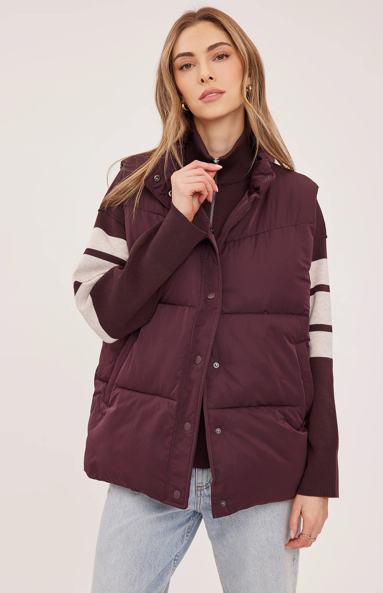 GENTLE FAWN SHILOH PUFFER VEST - FIG