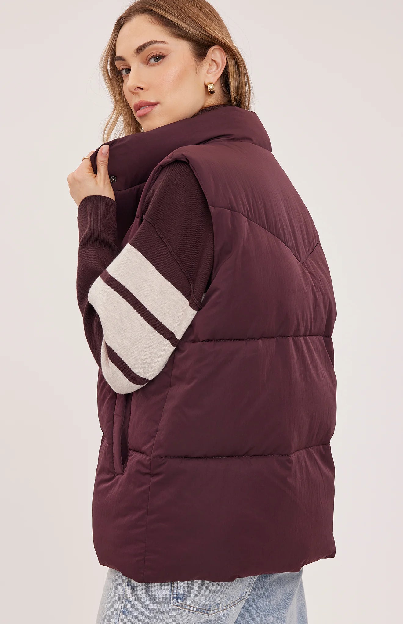 GENTLE FAWN SHILOH PUFFER VEST - FIG