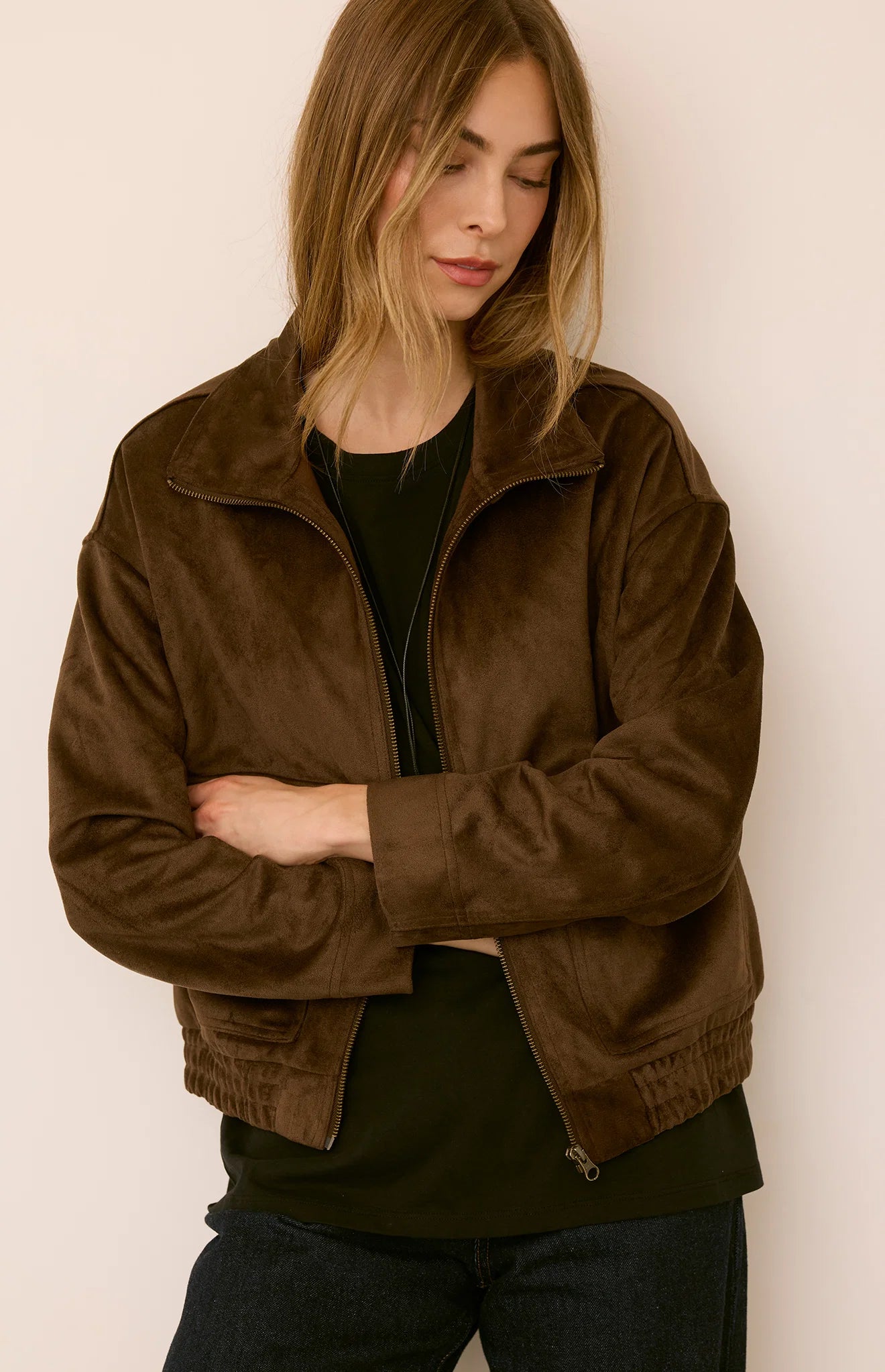 GENTLE FAWN ASHTON SUEDE JACKET - COFFEE