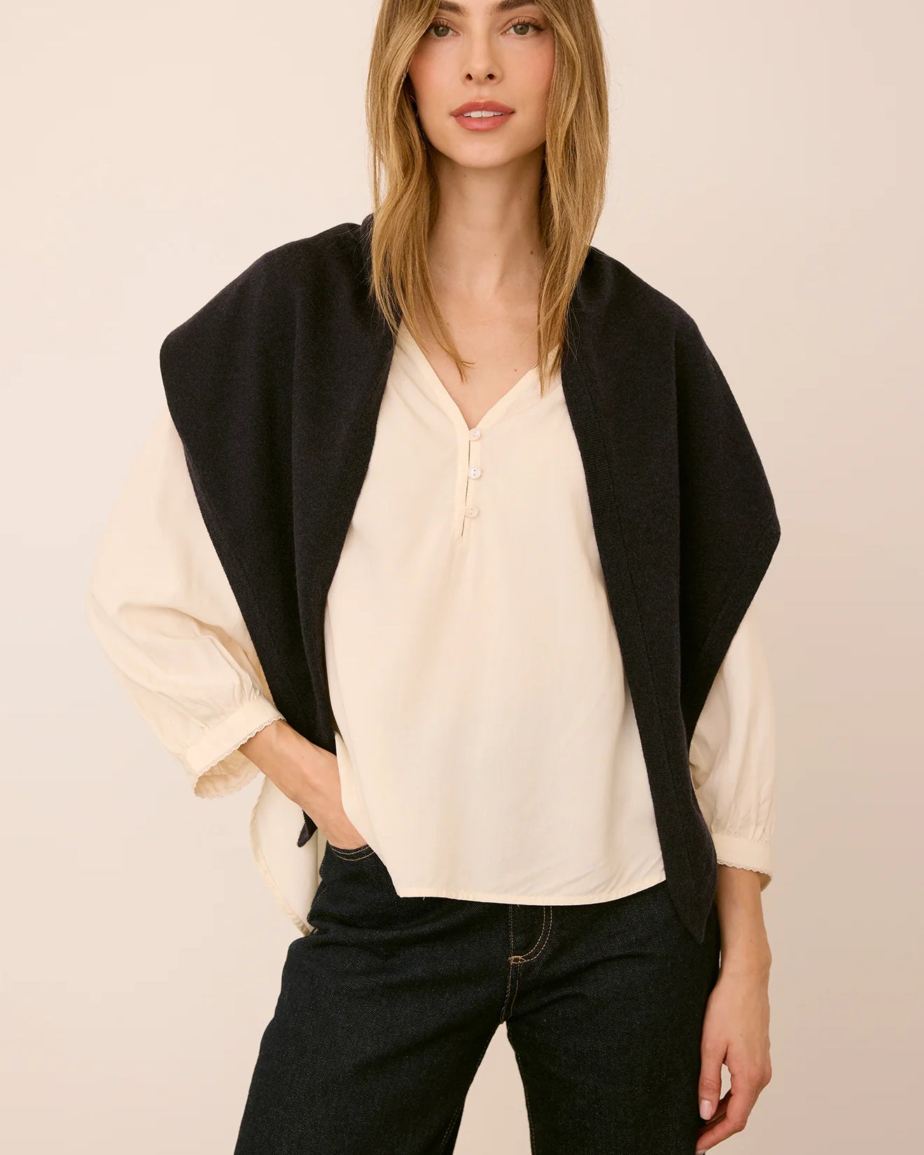 GENTLE FAWN EVERLY SCARF - NAVY