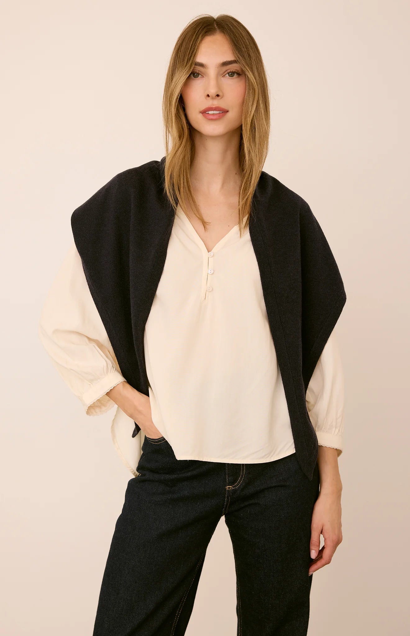GENTLE FAWN EVERLY SCARF - NAVY