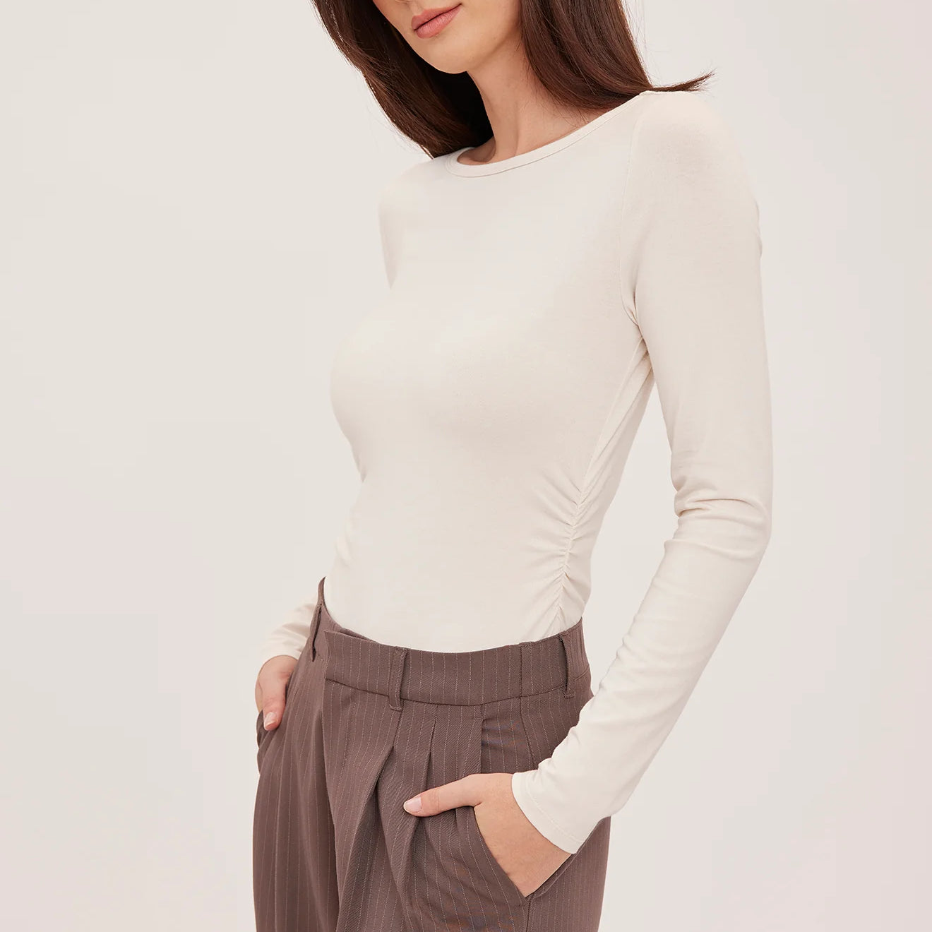 GENTLE FAWN REESE LONG SLEEVE SHIRT - CREAM