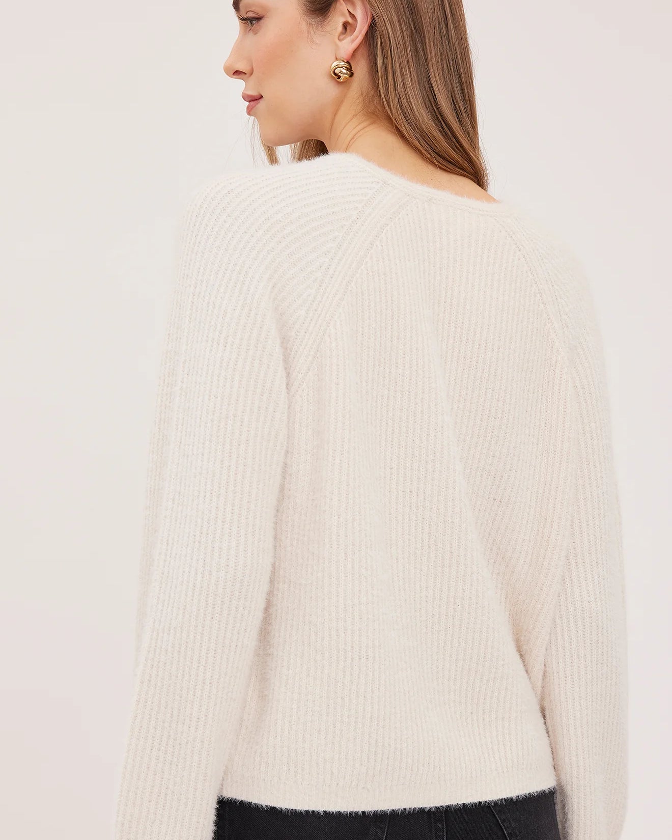 GENTLE FAWN FILOMENA V NECK SWEATER - CREAM