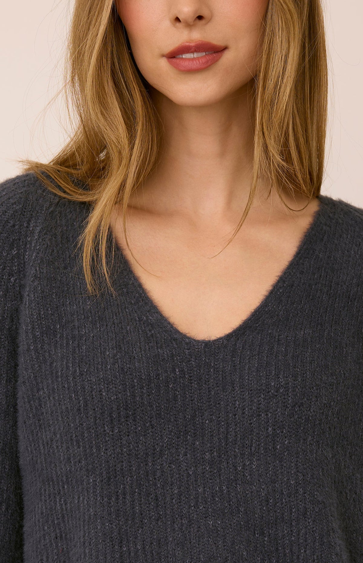 GENTLE FAWN FILOMENA V NECK SWEATER - SMOKE