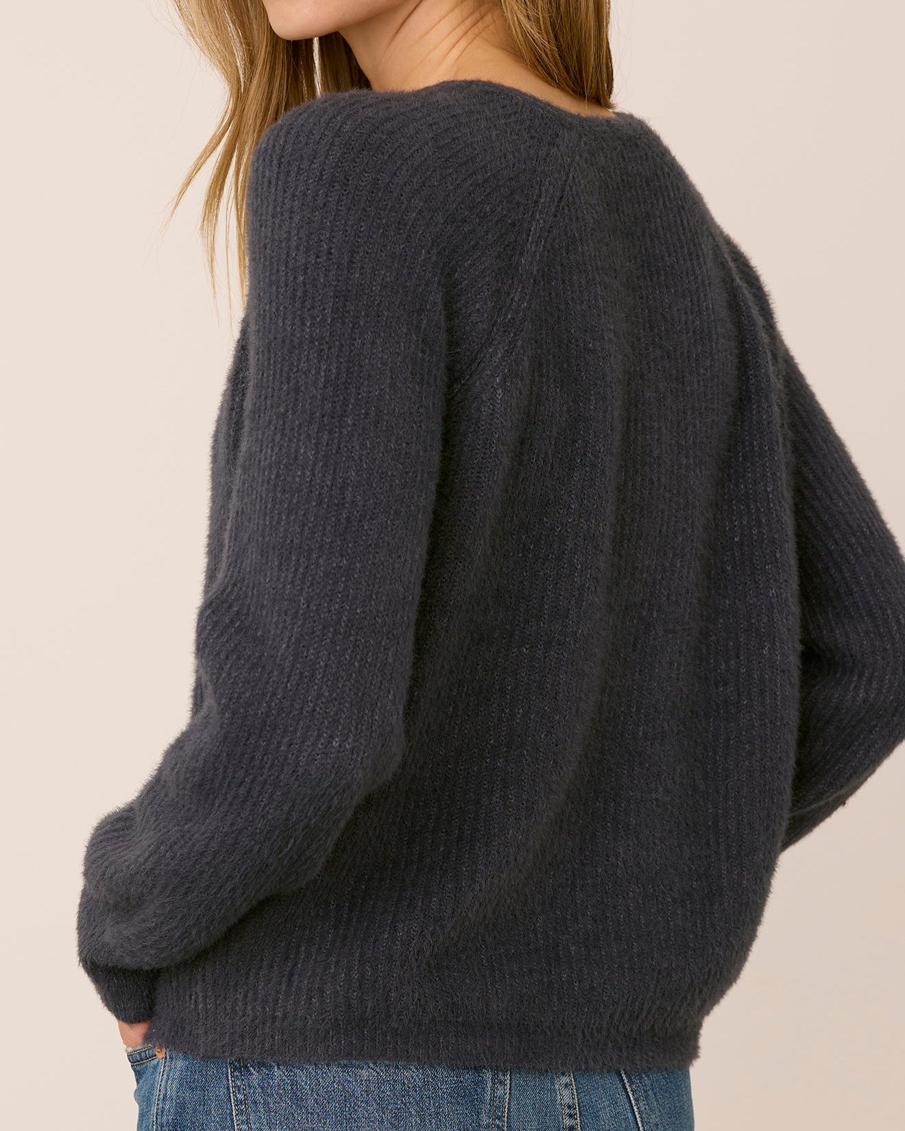 GENTLE FAWN FILOMENA V NECK SWEATER - SMOKE