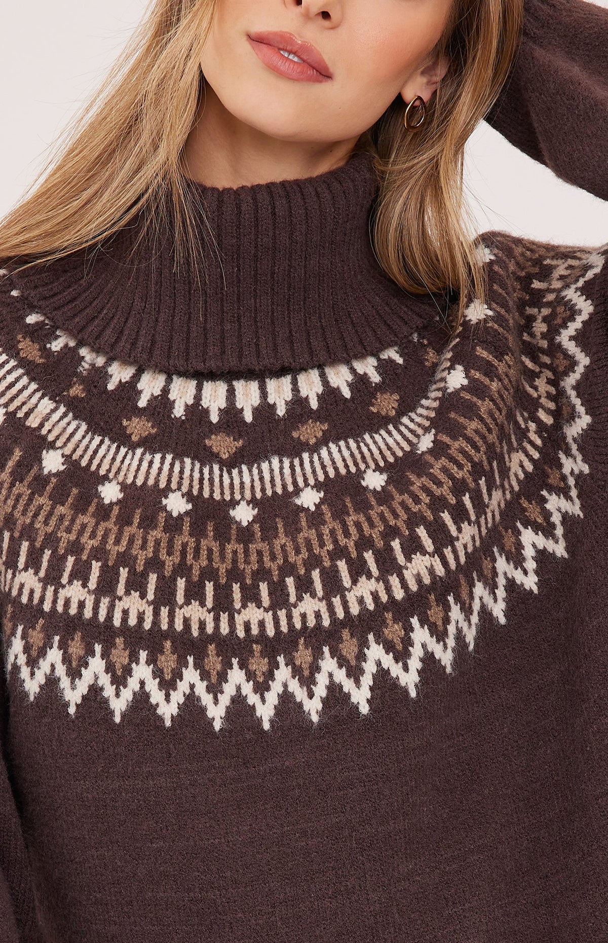 GENTLE FAWN FREYA ROLLNECK SWEATER - JAVA