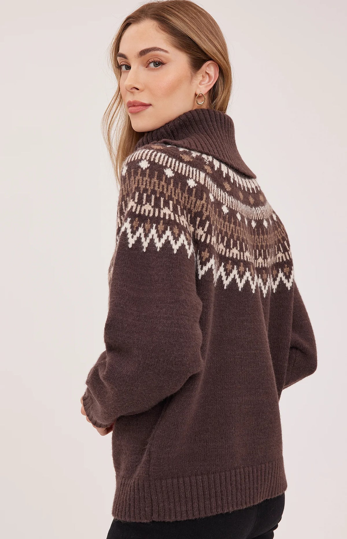 GENTLE FAWN FREYA ROLLNECK SWEATER - JAVA