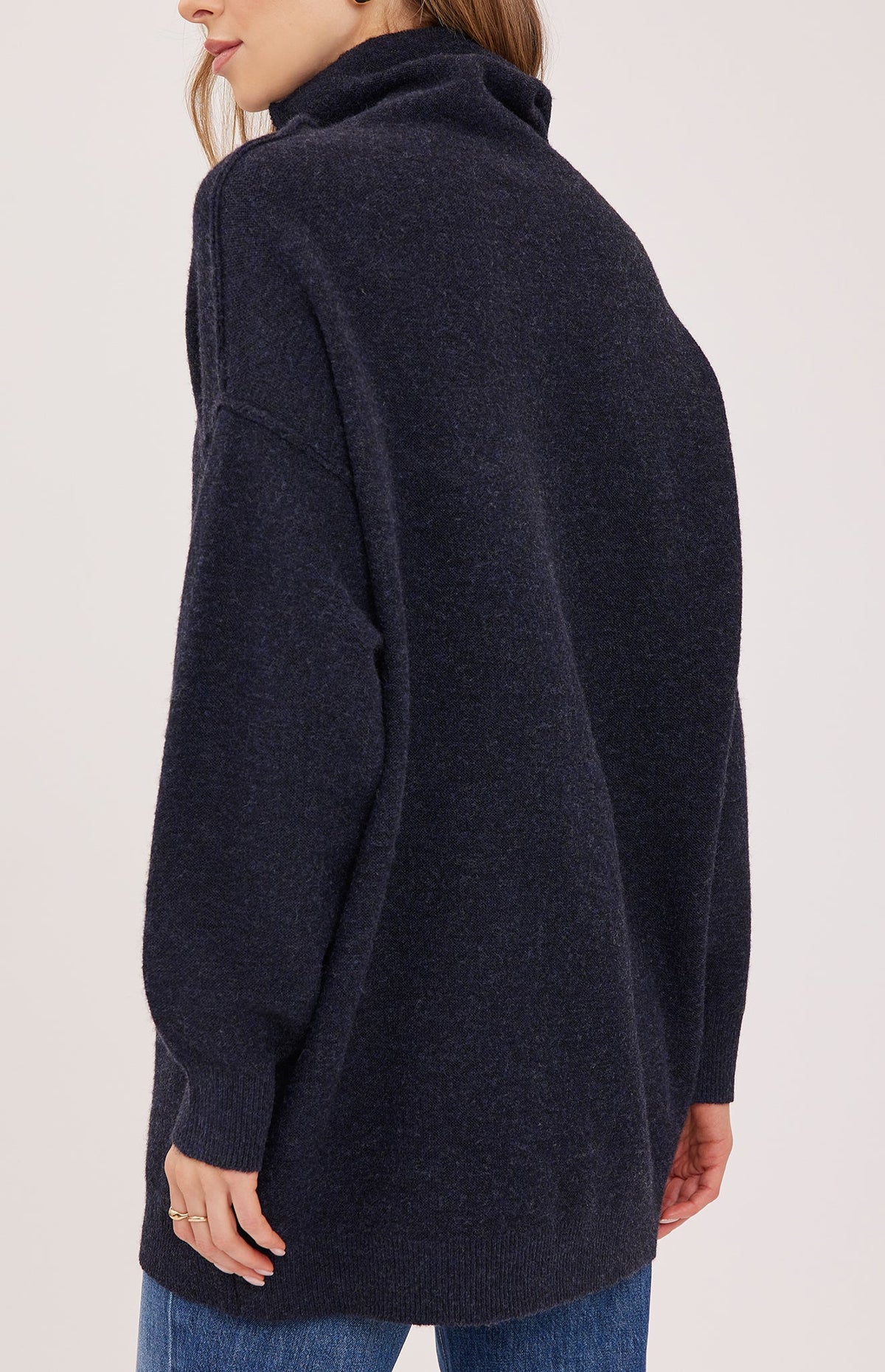 GENTLE FAWN ASTRID LONG SWEATER - HEATHER NAVY