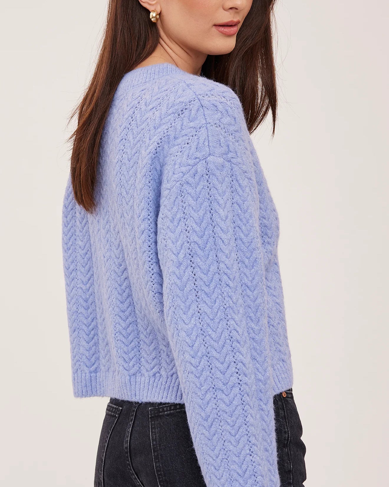 GENTLE FAWN ESME V NECK CARDIGAN - HEATHER SKYLINE