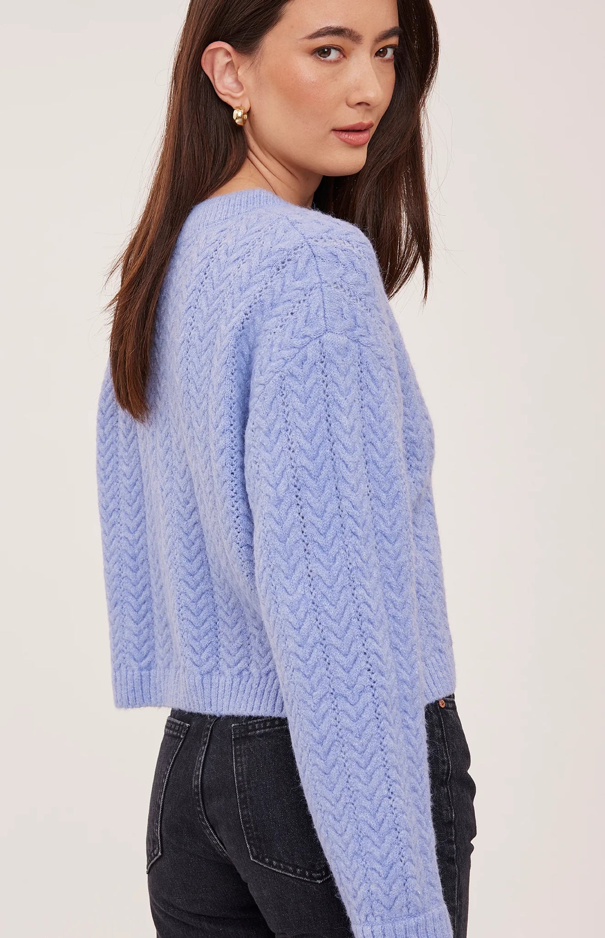 GENTLE FAWN ESME V NECK CARDIGAN - HEATHER SKYLINE