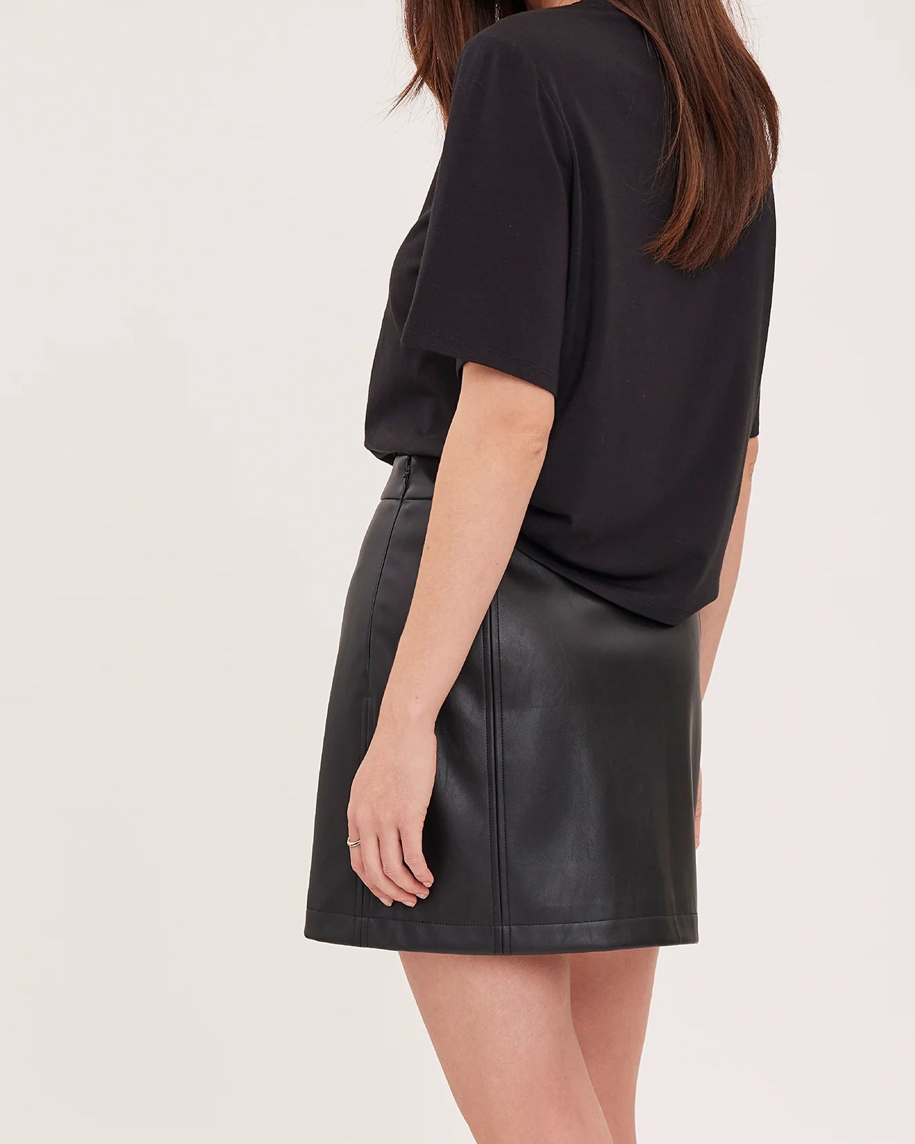 GENTLE FAWN CHRISSY VEGAN LEATHER SKIRT - BLACK