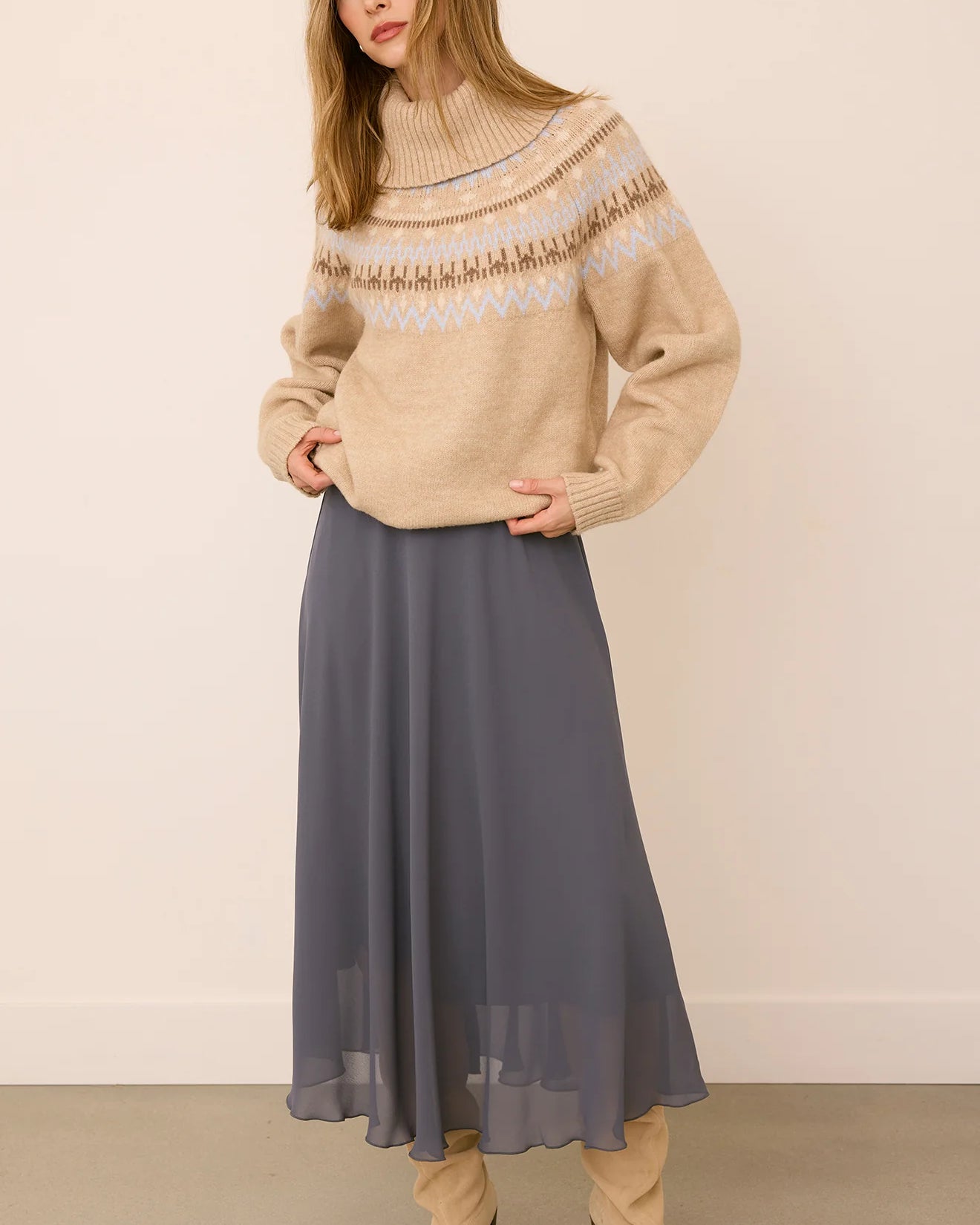 GENTLE FAWN ARIANNA MIDI SKIRT - SMOKE
