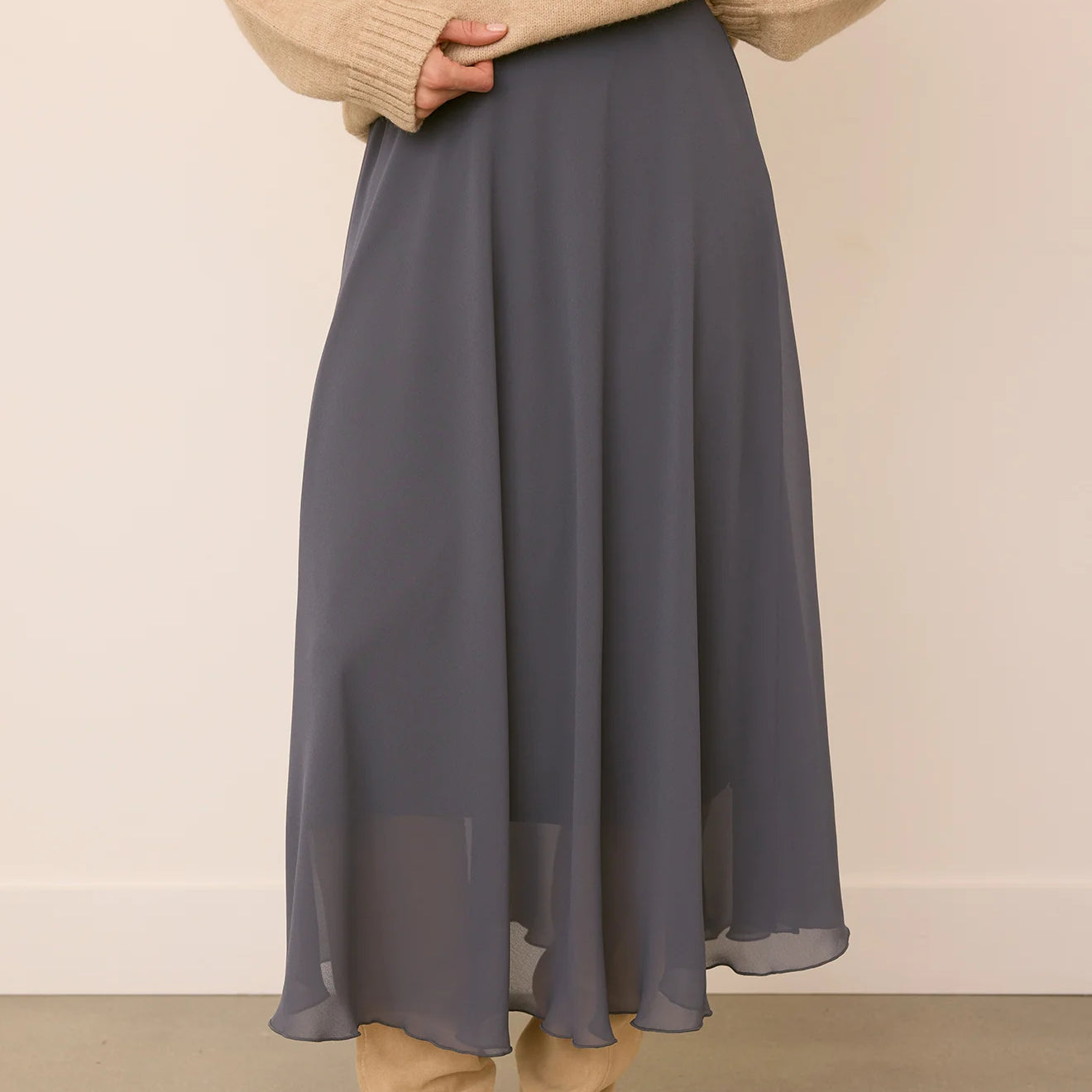 GENTLE FAWN ARIANNA MIDI SKIRT - SMOKE