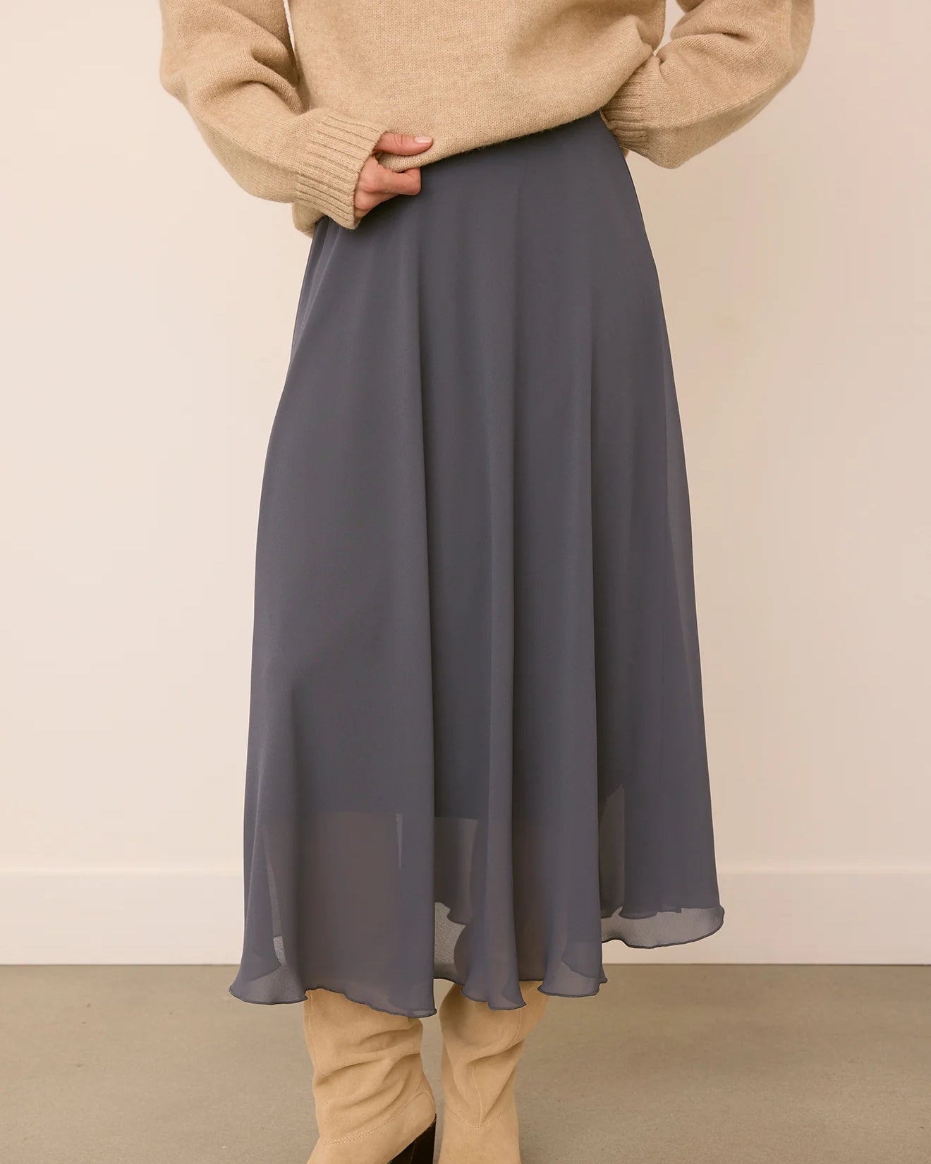 GENTLE FAWN ARIANNA MIDI SKIRT - SMOKE