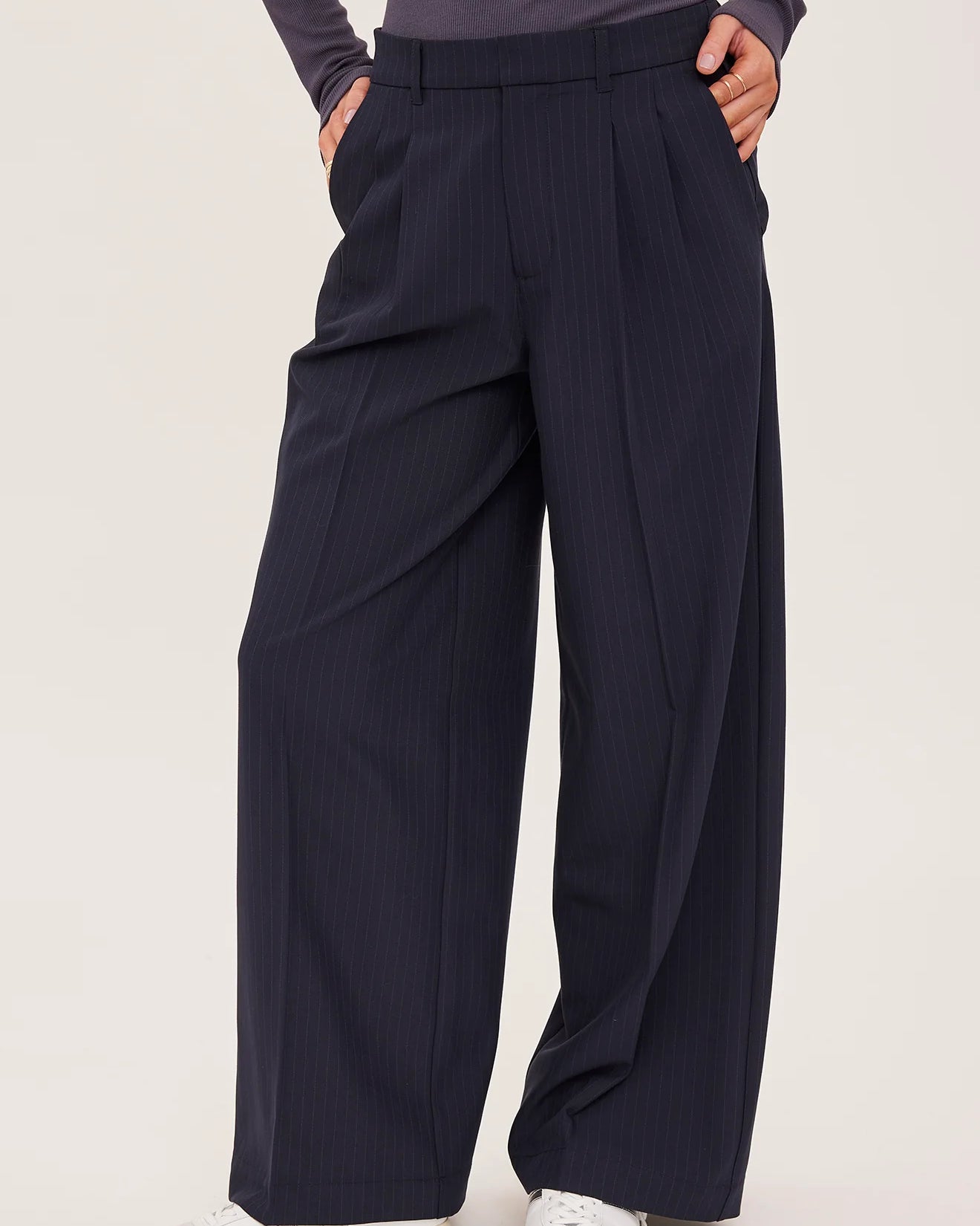 GENTLE FAWN COLLINS DRESS PANT - NAVY PINSTRIPE
