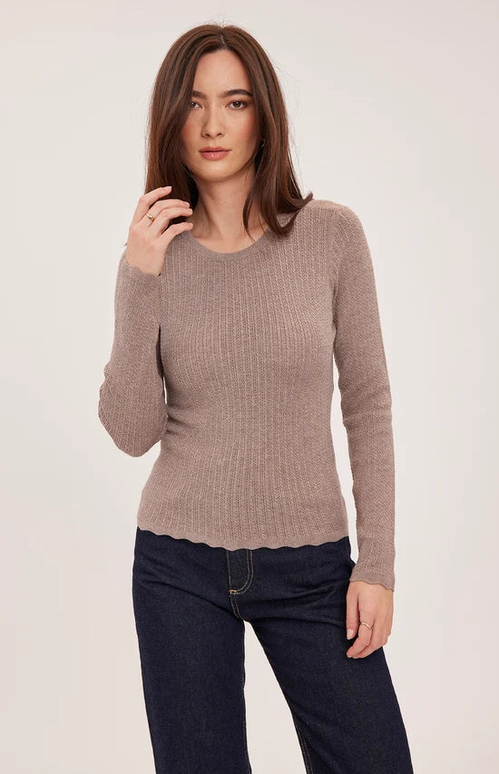GENTLE FAWN CELIA LONG SLEEVE - HEATHER COCOA