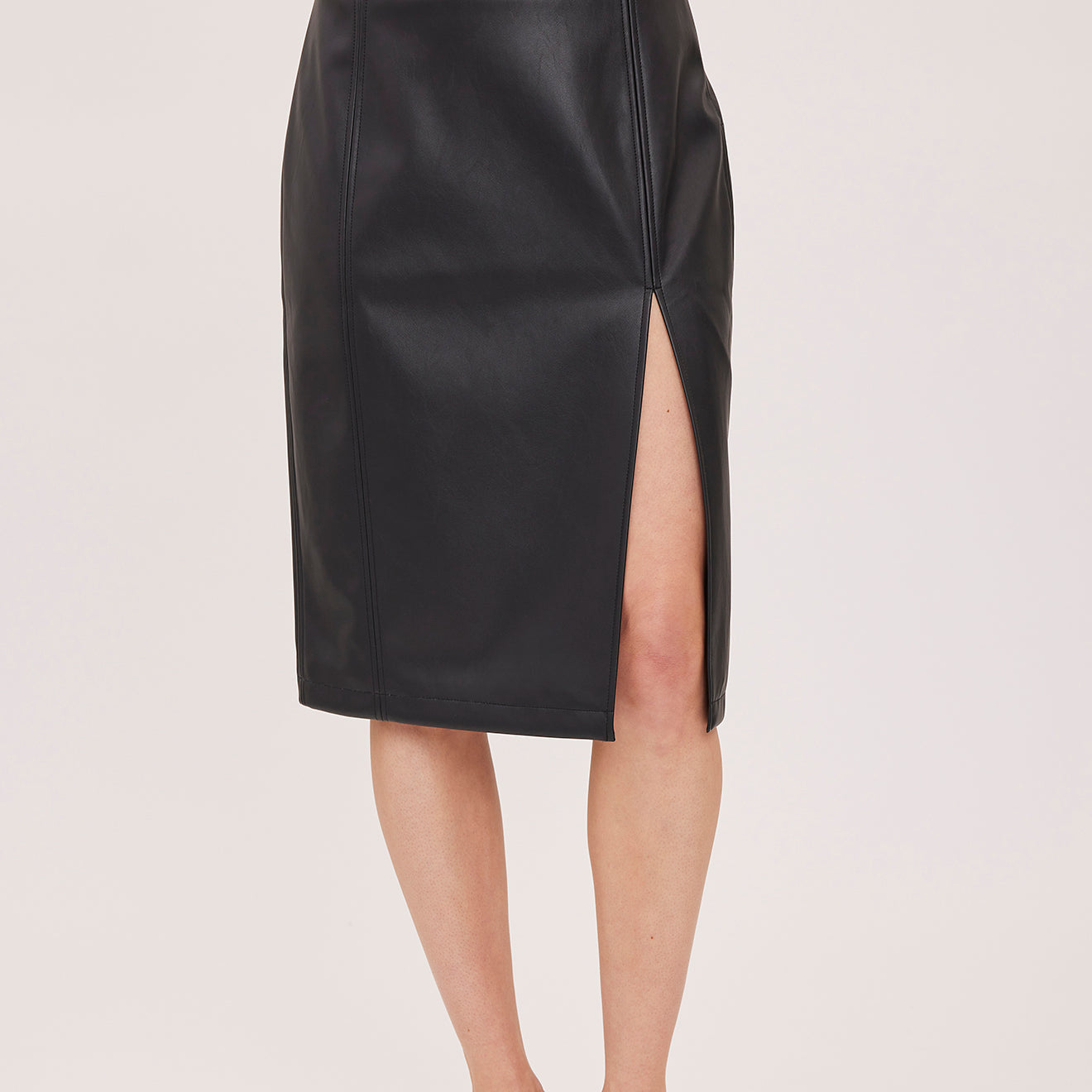 GENTLE FAWN LYDIA FAUX LEATHER SKIRT - BLACK