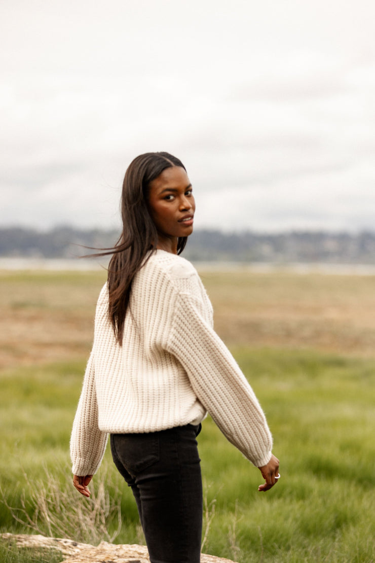 GENTLE FAWN OCTAVIA SWEATER - CREAM - LAST SIZE L