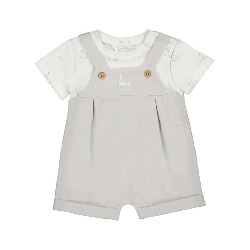 MAYORAL 2PC ROMPER + SHIRT SET - SILVER