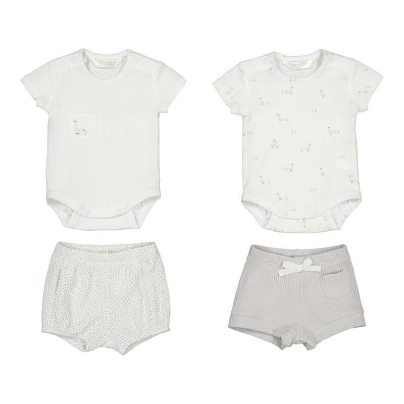 MAYORAL 2PC BLOOMER + BODYSUIT SET - SILVER