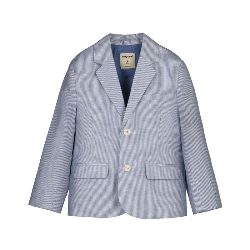 MAYORAL LINEN BLAZER - BLUE STRIPE