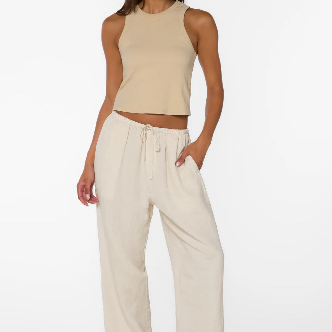 VELVET HEART HENSLEY PULL ON PANTS - BARLEY