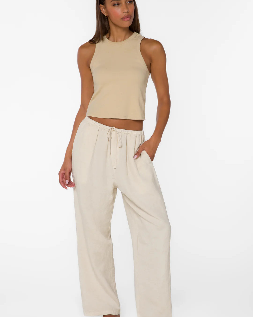 VELVET HEART HENSLEY PULL ON PANTS - BARLEY