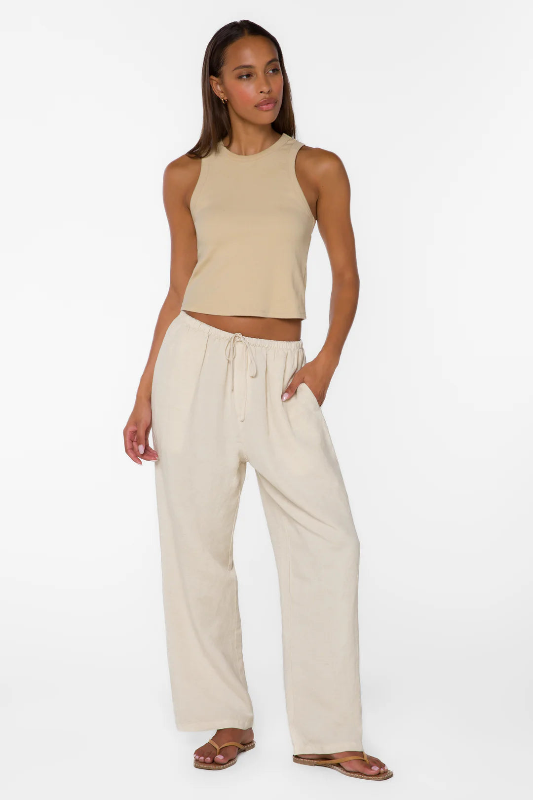 VELVET HEART HENSLEY PULL ON PANTS - BARLEY