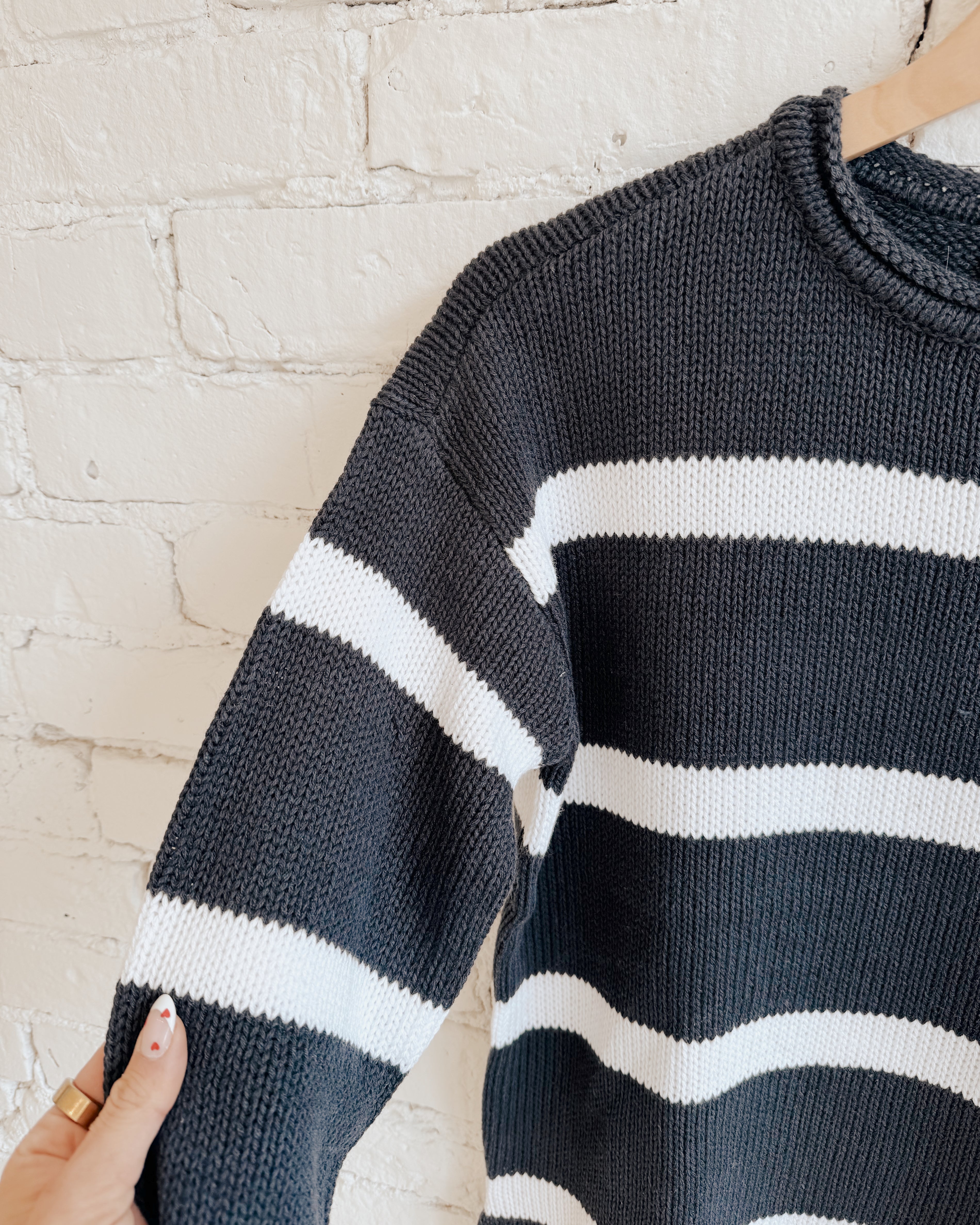 RD KIRI STRIPED PULLOVER - DARK STORM
