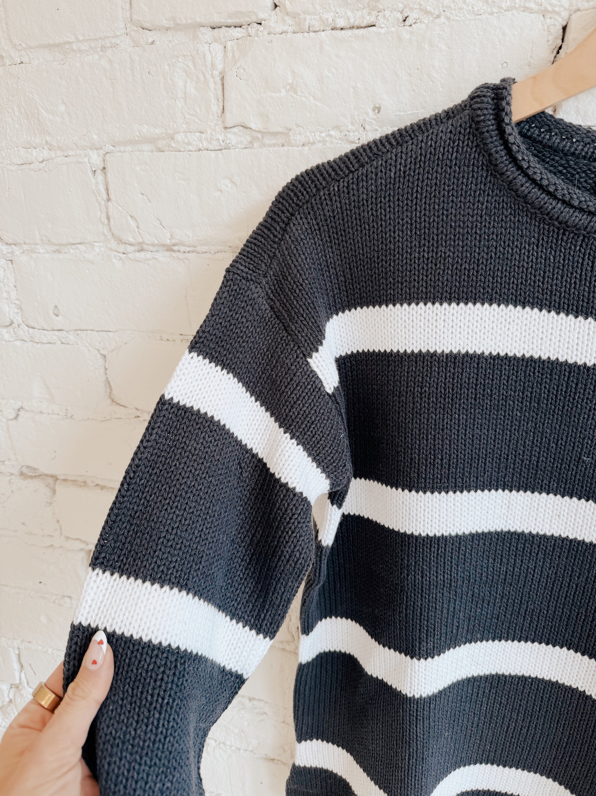 RD KIRI STRIPED PULLOVER - DARK STORM