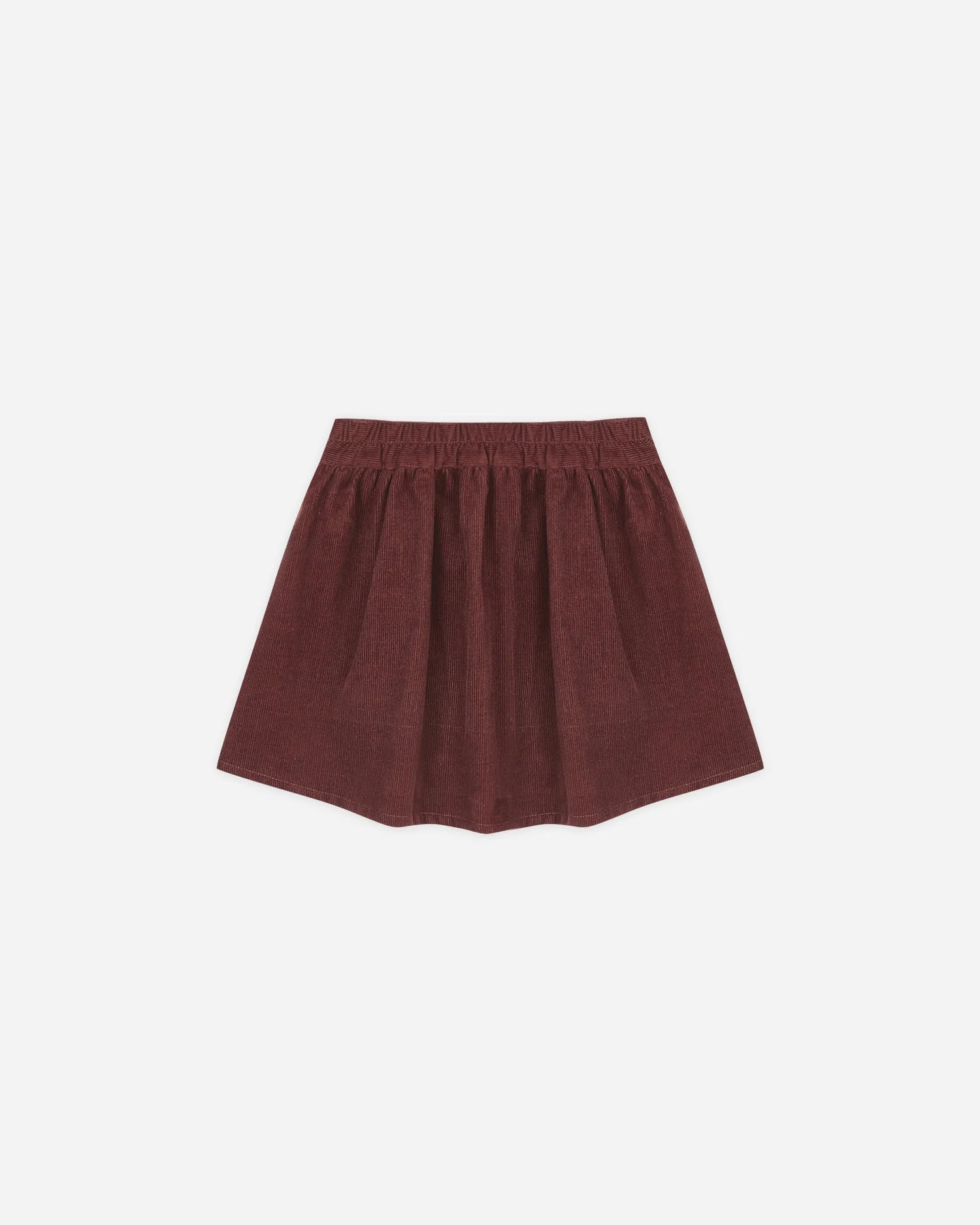 RYLEE + CRU BUTTON FRONT MINI SKIRT - BURGUNDY