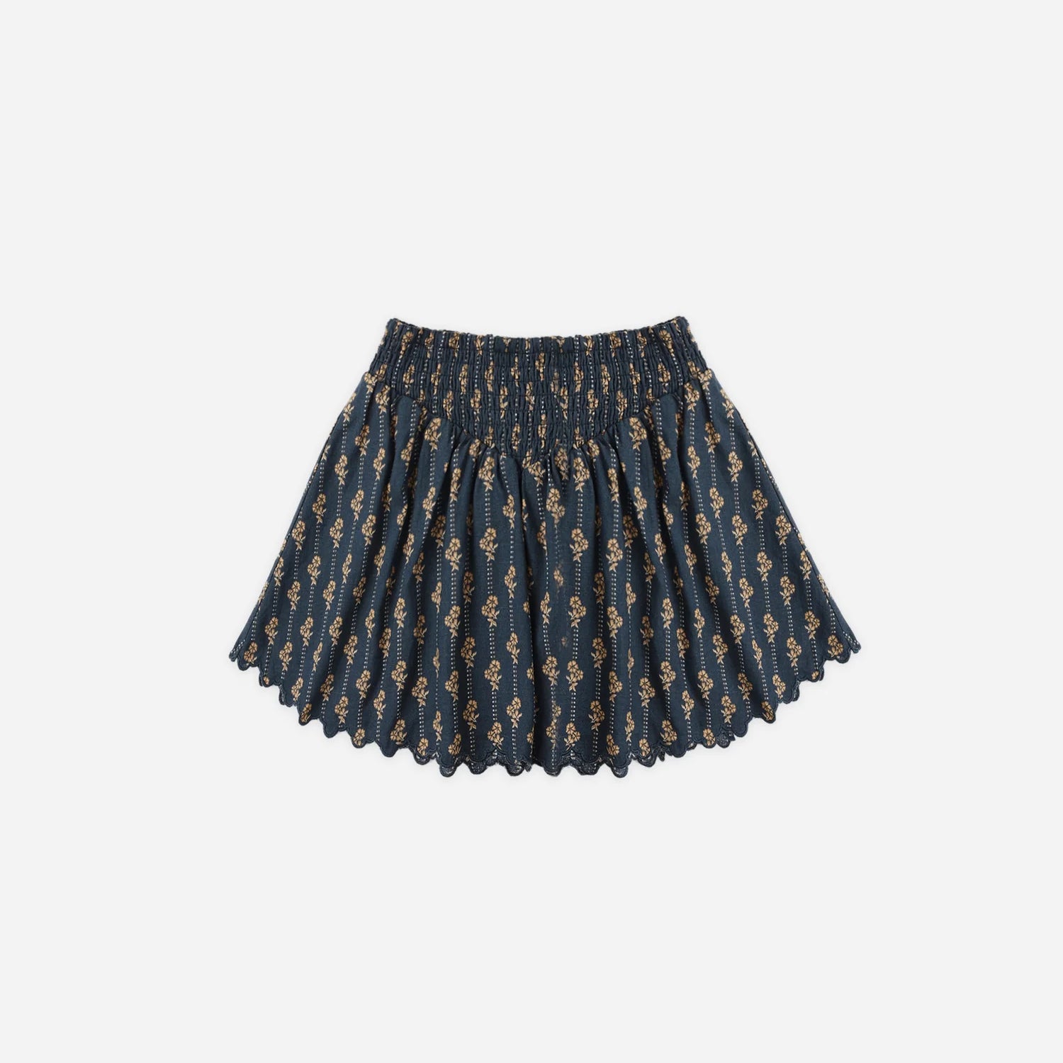 RYLEE + CRU SMOCKED V MINI SKIRT - VINTAGE BLOOM