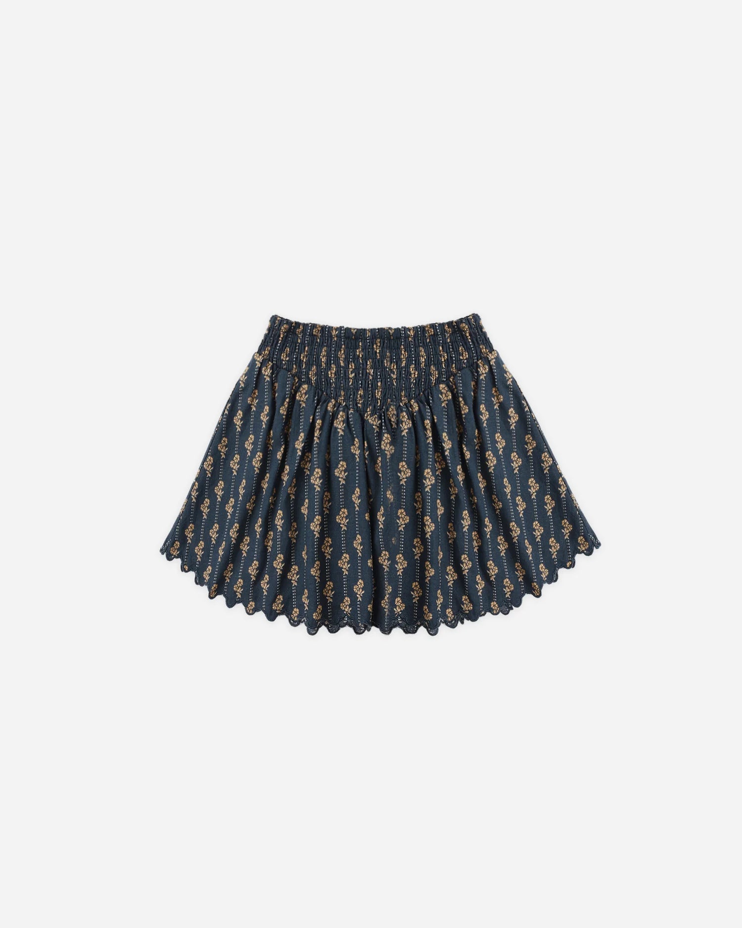 RYLEE + CRU SMOCKED V MINI SKIRT - VINTAGE BLOOM